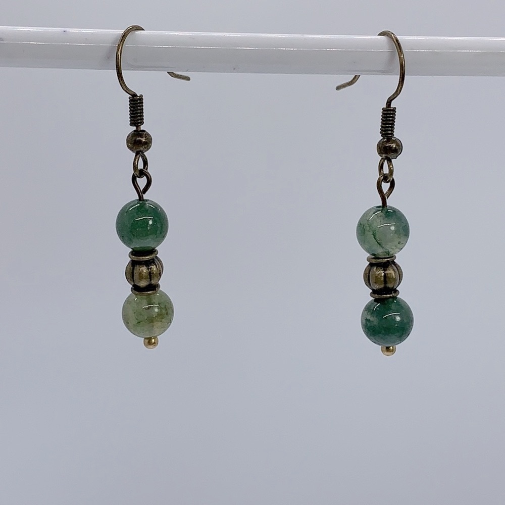 21123 ⭐️Moss Agate Earrings⭐️ - Picture 1 of 5